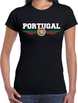 Portugal landen t-shirt zwart dames 2XL