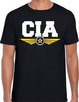 CIA agent verkleed t-shirt zwart voor heren - geheime dienst - verkleedkleding / tekst shirt S