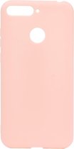 Voor Huawei Honor 7A Candy Color TPU Case (roze)
