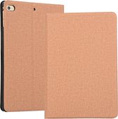 Universele Voltage Craft Cloth TPU beschermhoes voor iPad Mini 4/5, met houder (goud)