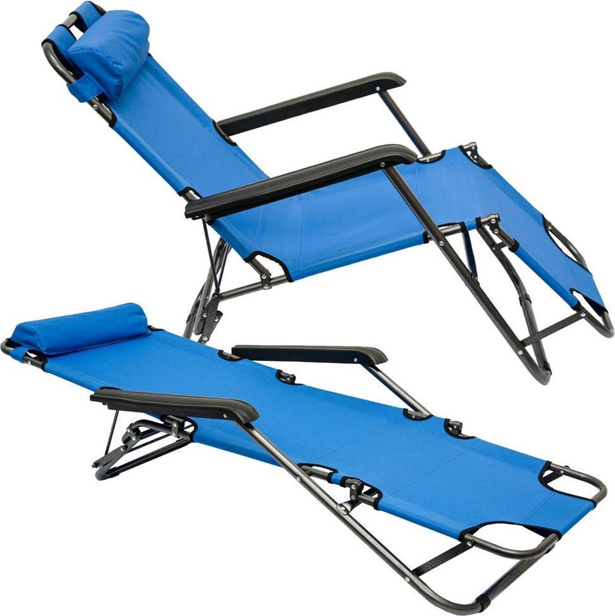 Ligstoel Opvouwbaar 155x60cm Lichte Ligbed Relaxstoel Tuinstoel ligstoel-opvouwbaar-155x60cm-lichte-ligbed-relaxstoel-tuinstoel
