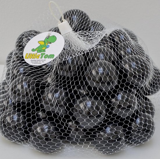 50 Baby ballenbak ballen - 5.5cm ballenbad speelballen voor kinderen vanaf 0 jaar Zwart - LittleTom