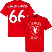 Liverpool Champions T-Shirt 2020 + Alexander Arnold 66 - Rood - S