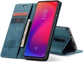 CASEME - Xiaomi Redmi K20 Pro Retro Wallet Case - Blauw