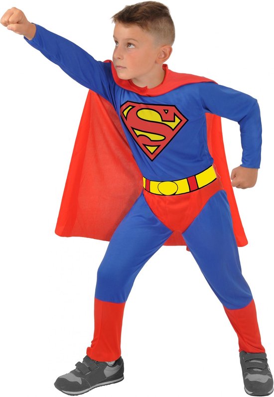 Dc Comics Verkleedpak Superman Jongens Rood/blauw 3-delig Maat 110-122 |  bol.com