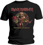 Iron Maiden Heren Tshirt -2XL- Book Of Souls Eddie Circle Zwart