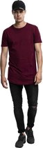 Urban Classics Heren Tshirt -L- Shaped Long Rood