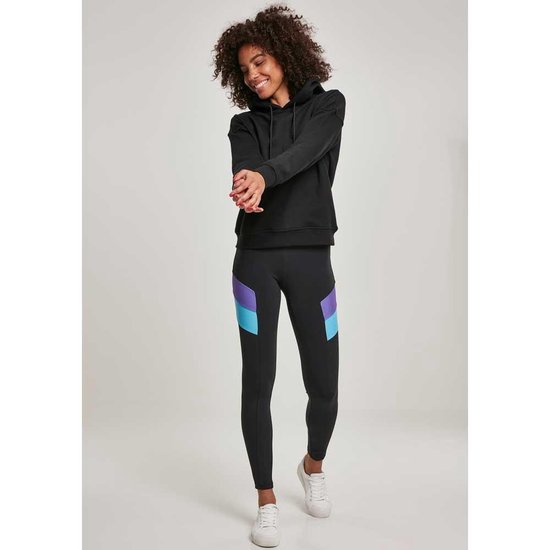 Urban Classics - Color Block Sportlegging - 5XL - Zwart/Paars van Adidas — afbeelding 3