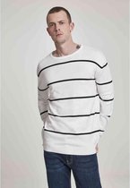 Urban Classics Sweater/trui -S- Line Striped Zwart/Wit
