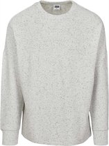 Urban Classics Crewneck sweater/trui -M- Cut On Sleeve Naps Interlock Grijs