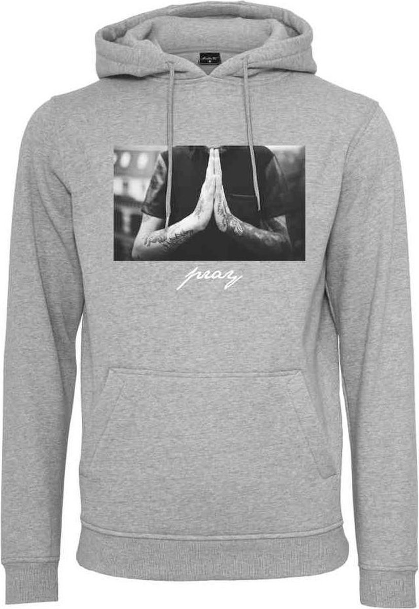 Mister Tee Pray Hoodie/trui S Grijs