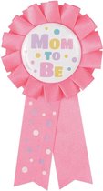 rozet baby shower ''Mom to be'' roze