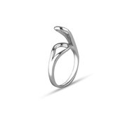 Quiges - 925 Zilver Eligo Ring Lussen voor verwisselbaar 10 mm Bolletje - Maat 18 - NER00718