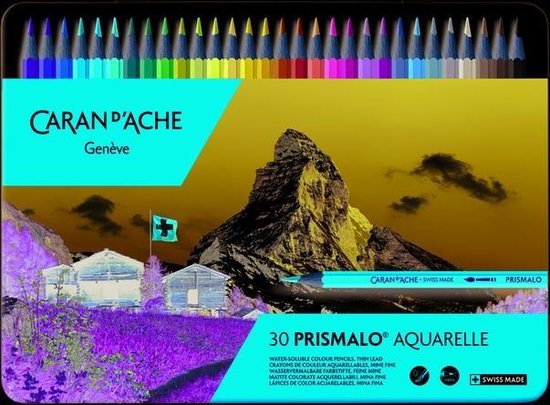 Caran d'ACHE - PRISMALO aquarelkleurpotloden in metalen doos - 80 stuks