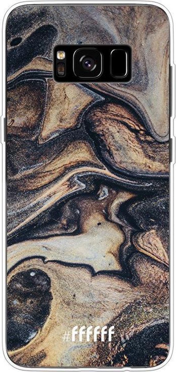 Samsung Galaxy S8 Plus Hoesje Transparant TPU Case - Wood Marble #ffffff