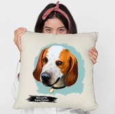 Black and Tan Virginia Foxhound sierkussen met je eigen naam