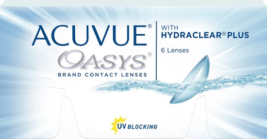 -1.00 - ACUVUE® OASYS with HYDRACLEAR® PLUS - 6 pack - Weeklenzen - BC 8.40 - Contactlenzen - Acuvue