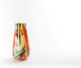 Design vaas Gloriosa - Fidrio MIXED COLOURS - glas, mondgeblazen bloemenvaas - hoogte 30 cm