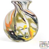 Design Bolvase with neck - Fidrio SPIRELLI - glas, mondgeblazen - diameter 8 cm hoogte 10 cm