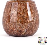 Vase design Fiore - Fidrio GOLD - verre, soufflé à la bouche - hauteur 22 cm