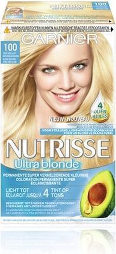 melk Volwassenheid krullen Garnier Nutrisse Haarverf - 100 Zeer Zeer Licht Natuurlijk Blond | bol.com