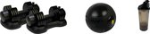 Workout set Tunturi - vierdelig- 2 x Dumbellset 12,5 kg - slam bal 5 kg - shakebeker
