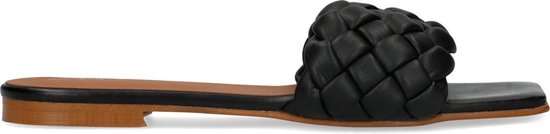 Zwarte Gevlochten Slippers met Studs - Uwantisell.nl