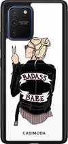 Samsung S10 Lite hoesje - Badass babe blondine | Samsung Galaxy S10 Lite case | Hardcase backcover zwart