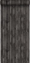 Papier peint intissé HD chutes de bois noir - 138815 de ESTAhome