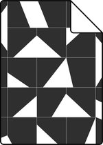 Proefstaal ESTAhome behangpapier tegelmotief zwart wit - 139087 - 26,5 x 21 cm