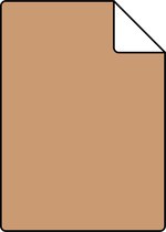 Proefstaal ESTAhome behangpapier effen glanzend koper bruin - 138835 - 26,5 x 21 cm