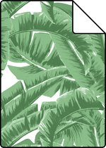 Proefstaal ESTAhome behangpapier bananenbladeren groen - 138984 - 26,5 x 21 cm