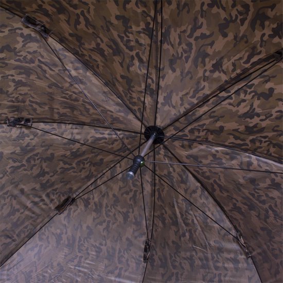 Faith Oval Brolly Complete - 60 Inch - Camouflage - Ovale Visparaplu - Karper Shelter Brolly - Incl Grondzeil - Faith Carp Tackle
