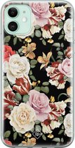 iPhone 11 hoesje siliconen - Bloemen flowerpower | Apple iPhone 11 case | TPU backcover transparant