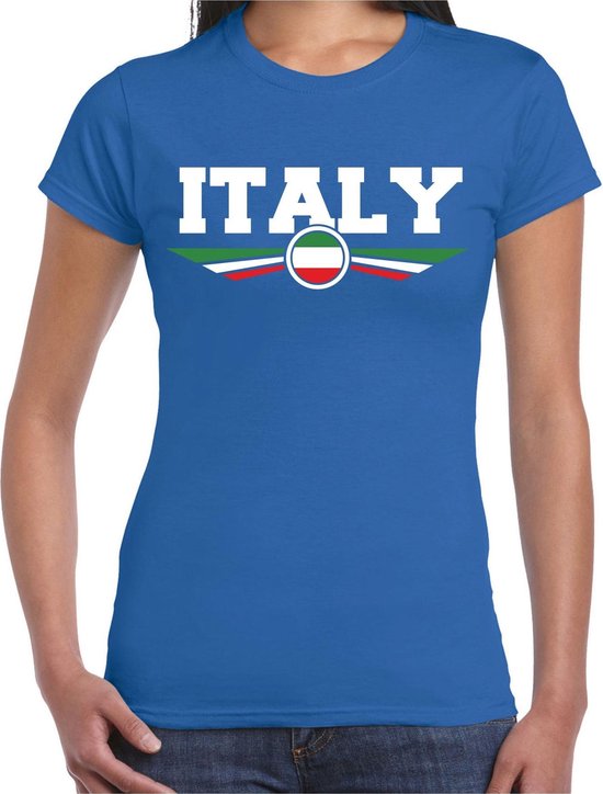 Italie / Italy landen t-shirt met Italiaanse vlag - blauw - dames - landen  shirt /... | bol.com