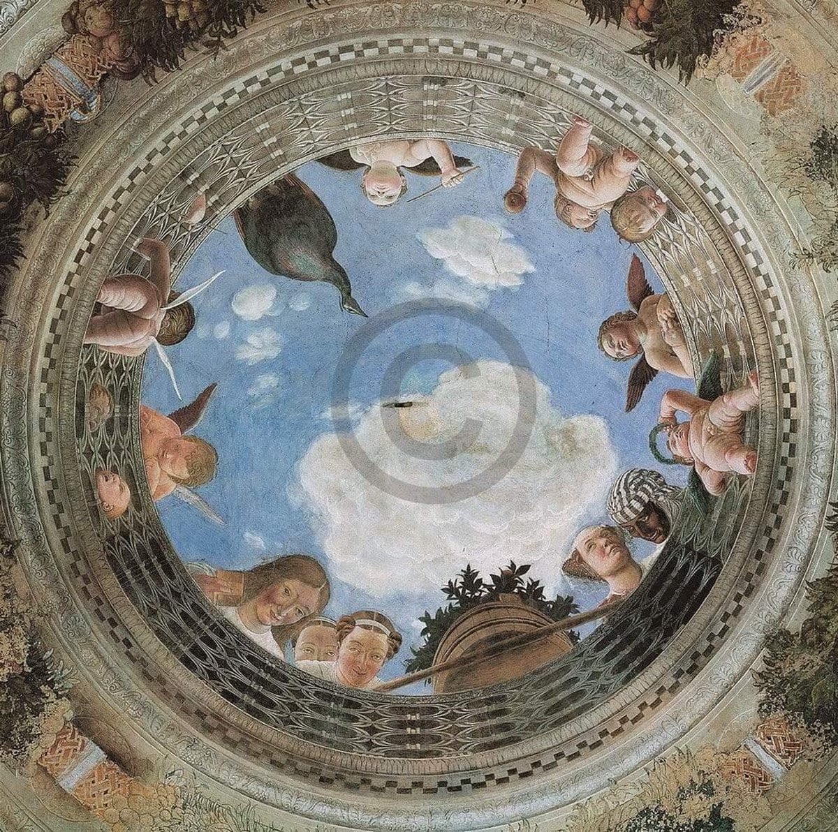 PGM Kunstdruk Andrea Mantegna - Camera degli sposi 95x95cm Divers