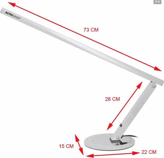 Tafellamp NAGELSTYLISTE - WIT - Shadowless lamp 20W - - Modern | bol.com