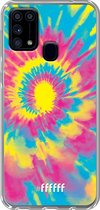 Samsung Galaxy M31 Hoesje Transparant TPU Case - Psychedelic Tie Dye #ffffff