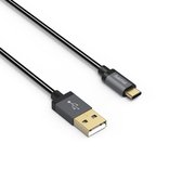 Hama USB-C-kabel Elite Metaal Verguld Antraciet 0,75 M