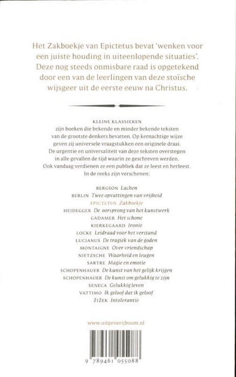 Zakboekje - back cover