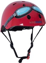 Kiddimoto - Rode Bril - Medium - Geschikt voor 4-10jarige of hoofdomtrek van 53 tot 58 cm - Skatehelm - Fietshelm - Kinderhelm - Stoere helm