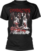 Cannibal Corpse Unisex Tshirt -XL- BUTCHERED AT BIRTH (EXPLICIT) Zwart