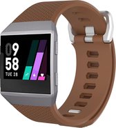 Bandje Voor Fitbit Ionic Sport Band - Bruin - Maat: ML - Horlogebandje, Armband