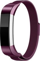 Alta Milanese Band - Maat SM - Paars - Geschikt Voor Fitbit - Horlogeband - Armband - Polsband