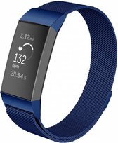Charge 3 & 4 milanese band - blauw - Geschikt voor Fitbit
