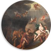 Forex Wall Circle - Oude Meesters - Enée reçoit une nouvelle armure, Ferdinand Bol - 30x30cm Photo sur Wall Circle (avec système de suspension)