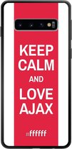 Samsung Galaxy S10 Hoesje TPU Case - AFC Ajax Keep Calm #ffffff