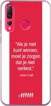 Huawei P30 Lite Hoesje Transparant TPU Case - AFC Ajax Quote Johan Cruijff #ffffff