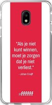 Samsung Galaxy J3 (2017) Hoesje Transparant TPU Case - AFC Ajax Quote Johan Cruijff #ffffff