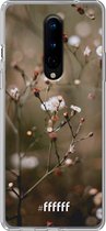 OnePlus 8 Hoesje Transparant TPU Case - Flower Buds #ffffff